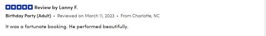 Client review for Daniel Stanislawek, guitarist