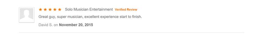 Client review for Daniel Stanislawek, guitarist